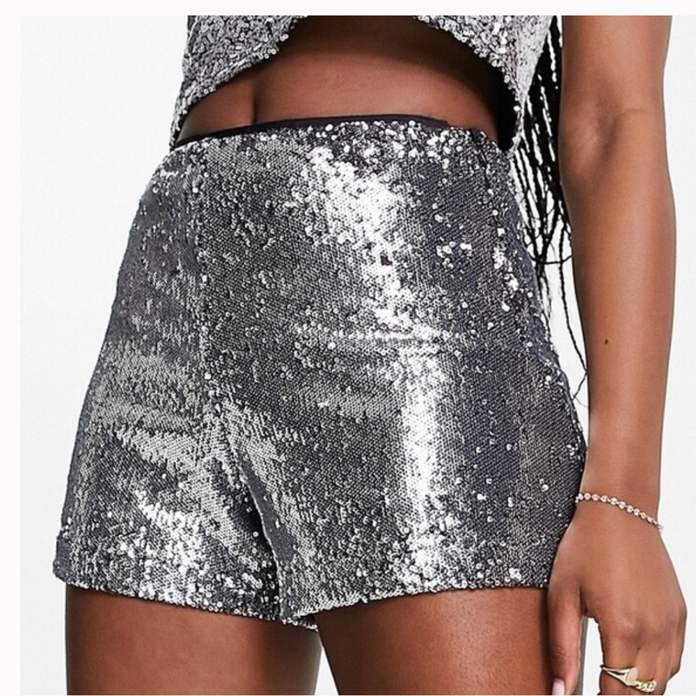Free people sequined shorts NWT